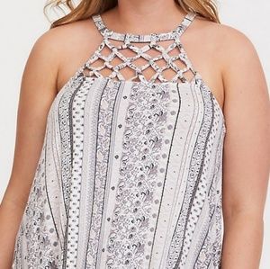 Torrid Sleeveless Top | Macrame Swing Cami